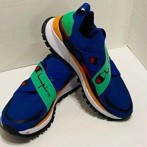 Champion Reflex X Lo slip-on trainer sneaker blue/green multi-color Size 11 M